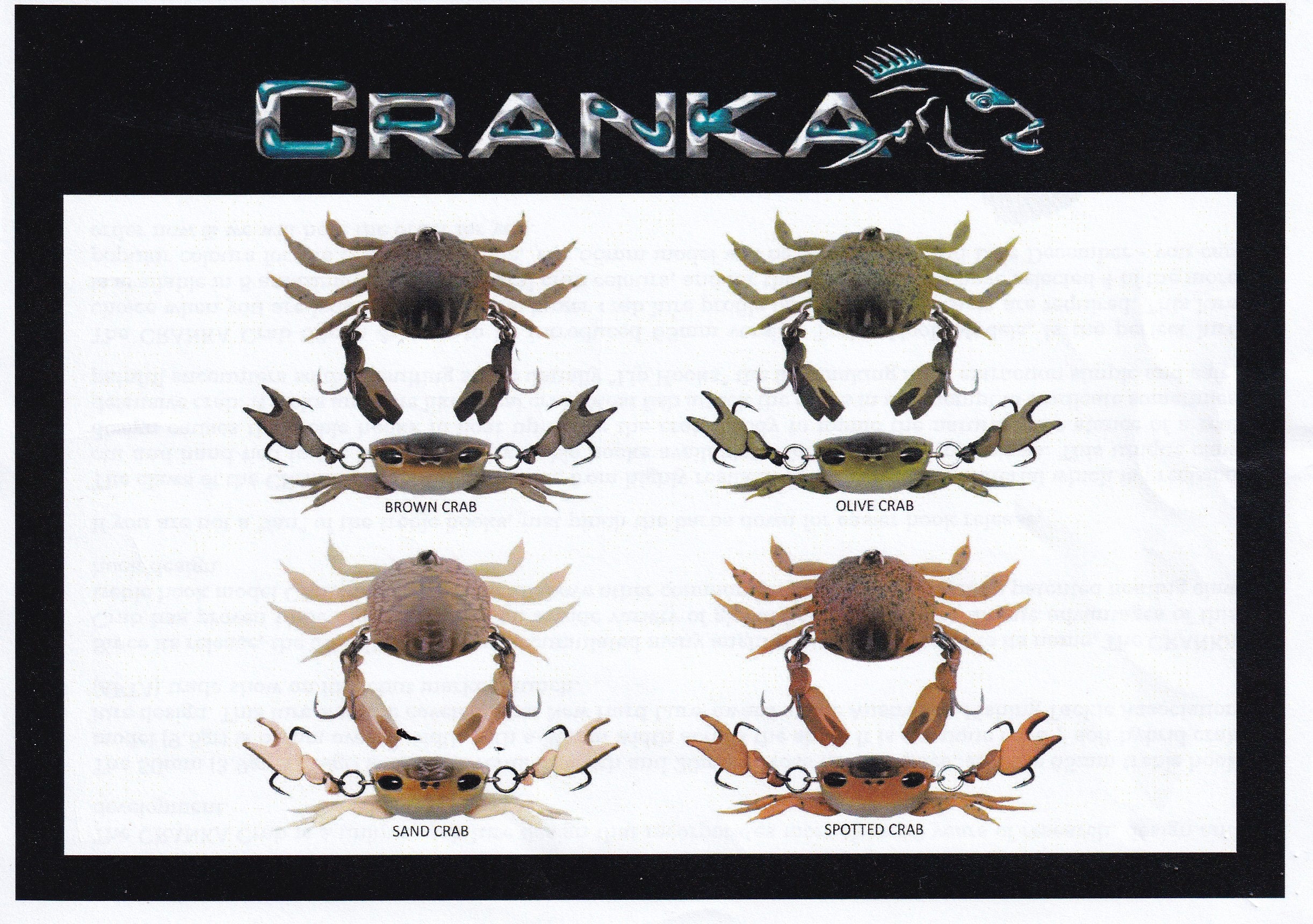Cranka Crab - Bream & Bass Lure (Patent Pending)