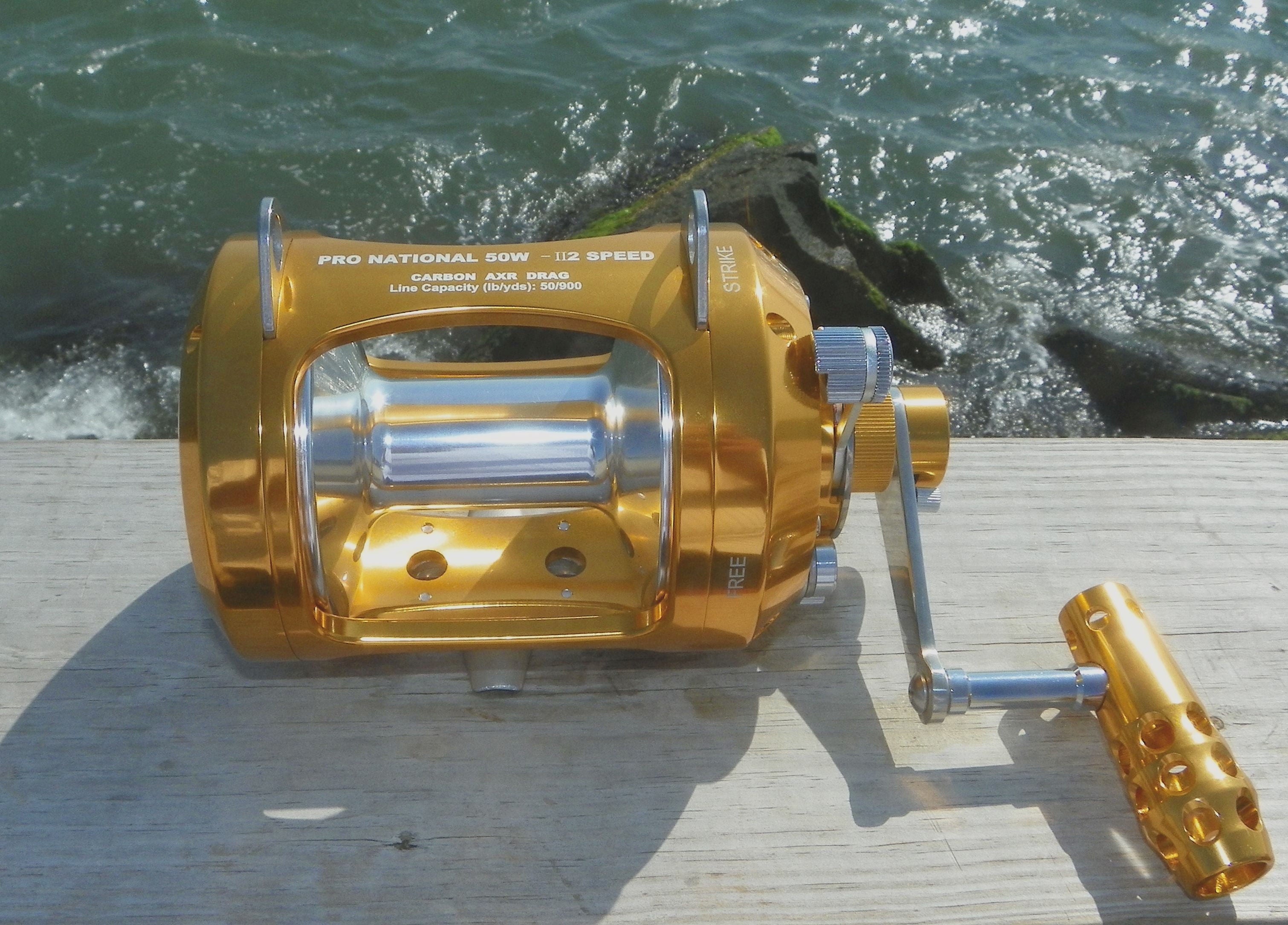 Okuma PCH TRB 5101H Curved Butt 80 to 150lb class & Okiaya 50W Twin Speed Lever Drag