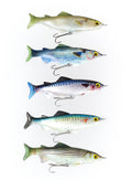 Casting or Tuna Trolling Baits  Mullet and Mackerel Rigged Soft Baits