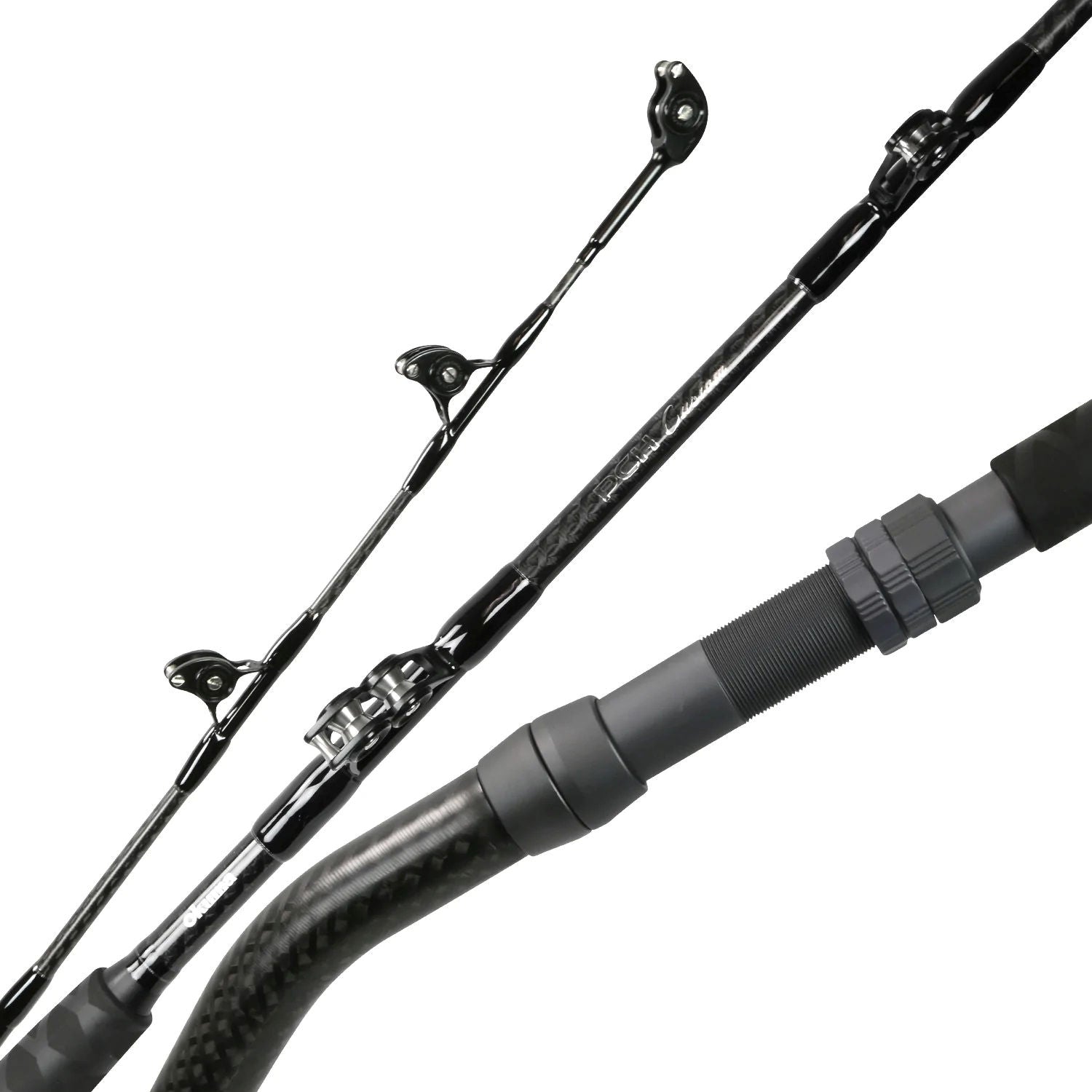 okuma big game rods Fiblink 1-Piece/ 2-Piece Saltwater Offshore Trolling Rod Rod fiblink facing sonar tactics used by tournament anglers RODS GAME | Okuma Fishing