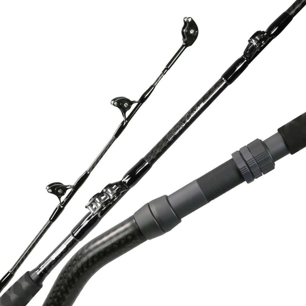 Okuma PCH TRB 5101H Curved Butt 80 to 150lb class & Okiaya 50W Twin Speed Lever Drag