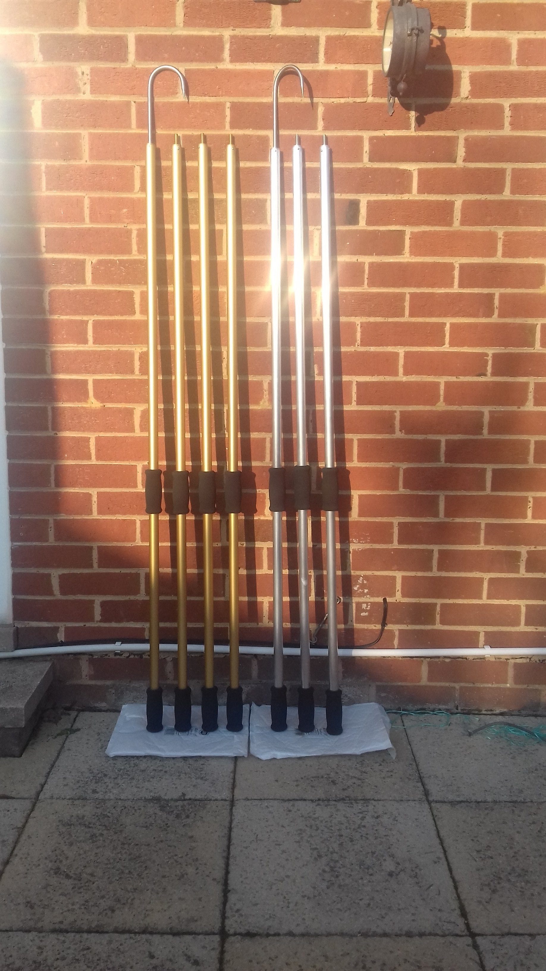 Extendable Gaff  15ft 3 Piece SBK Gaff15B Gold Anodised